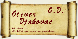Oliver Đakovac vizit kartica